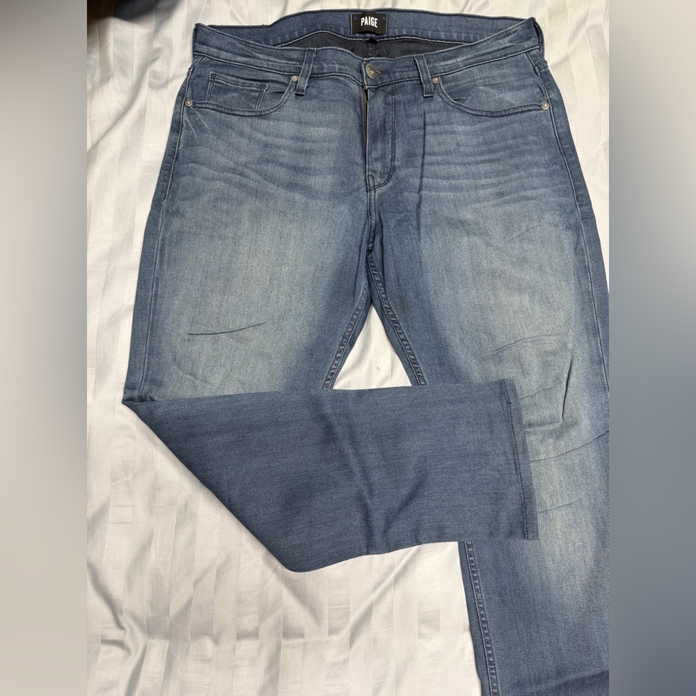 PAIGE Light Blue Straight Jeans